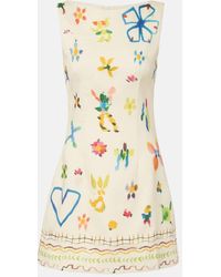 ALÉMAIS - Vestido Corto Sidi En Mezcla De Lino - Lyst