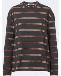Jil Sander - Striped Cotton T-Shirt - Lyst