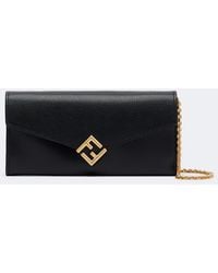Fendi - Ff Diamonds Leather Wallet On Chain - Lyst
