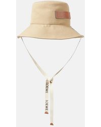 Loewe - Gorro De Pescador De Lona Con Logo - Lyst