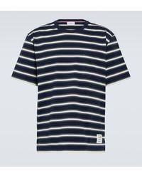 Thom Browne - Camiseta en jersey de algodon a rayas - Lyst