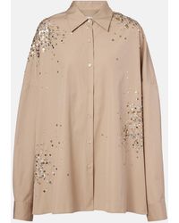 Dries Van Noten - Sequined Oversized Cotton Shirt - Lyst