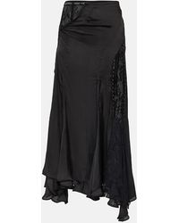 Y. Project - Lace-trimmed Asymmetric Maxi Skirt - Lyst