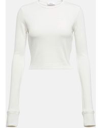 Wardrobe NYC - X Hailey Bieber Hb Cotton-Blend Jersey Crop Top - Lyst