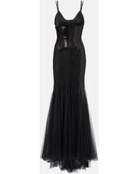 David Koma - Sequined Tulle And Satin Gown - Lyst