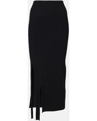 Victoria Beckham - Satin Midi Skirt - Lyst