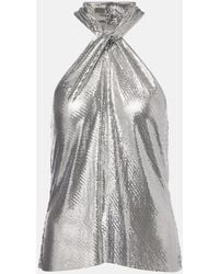 Rabanne - Top Chainmail De Cuello Halter - Lyst