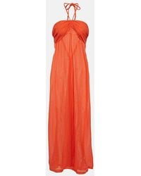 Melissa Odabash - Mila Halterneck Knitted Maxi Dress - Lyst