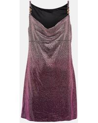 Versace - Crystal-embellished Minidress - Lyst