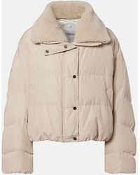 Brunello Cucinelli - Shearling-Trimmed Cotton-Blend Down Jacket - Lyst