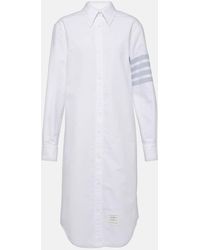 Thom Browne - Vestido camisero de algodon - Lyst