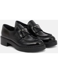 Prada - Loafers Aus Leder - Lyst