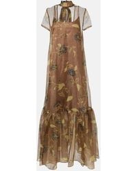 STAUD - Calluna Floral Organza Maxi Dress - Lyst