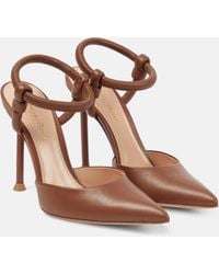 Gianvito Rossi - Juno D'orsay 105 Leather Pumps - Lyst