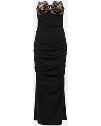 Dolce & Gabbana - Lace-trimmed Bustier Gown - Lyst
