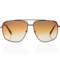 Victoria Beckham Synthetik Eckige Sonnenbrille in Braun Damen Accessoires Sonnenbrillen 