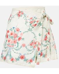 Agua Bendita - Luna Mosqueta Floral Linen Beach Cover-Up - Lyst