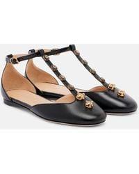 Chloé - Verzierte Ballerinas Celeste Aus Leder - Lyst