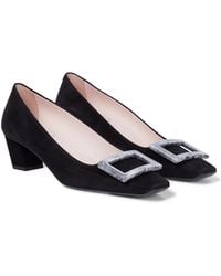 Roger Vivier - Belle Vivier 45 Suede Pumps - Lyst