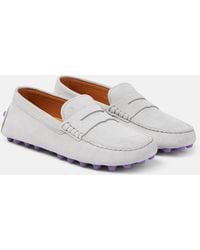 Tod's - Gommino Bubble Suede Moccasins - Lyst