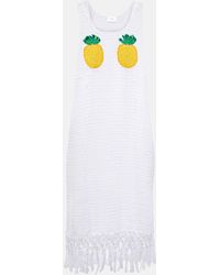 Anna Kosturova - Robe Pineapple Mesh en crochet de coton - Lyst