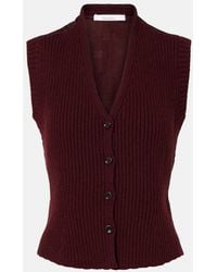 Max Mara - Weste Madre Aus Einem Wollgemisch Mit Satin - Lyst