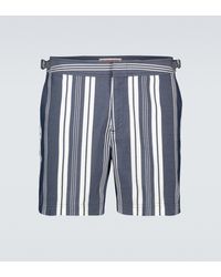 Orlebar Brown Bulldog Striped Swim Shorts - Blue