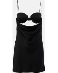 Alex Perry - Cutout Draped Satin Crepe Minidress - Lyst