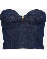 Magda Butrym - Denim Crop Top - Lyst
