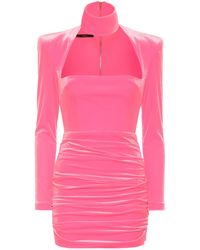 Alex Perry Minikleid Ashton aus Samt - Pink
