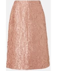 Dries Van Noten - Lame Midi Skirt - Lyst