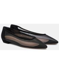 Gianvito Rossi - Sheer Organza Ballet Flats - Lyst