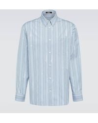 Versace - Striped Cotton Poplin Shirt - Lyst