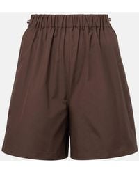 Max Mara - Haway Cotton Poplin Shorts - Lyst
