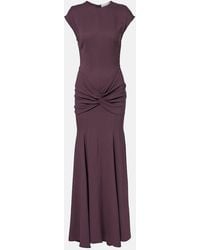 TOVE - Ames Gathered Jersey Maxi Dress - Lyst