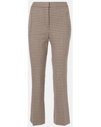 Veronica Beard - Arte Houndstooth High-Rise Cropped Pants - Lyst