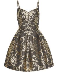 Dolce & Gabbana Minikleid aus Brokat - Mettallic