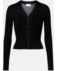 Saint Laurent - Ribbed-Knit Wool, Cashmere, Silk Cardigan - Lyst