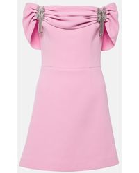 Rebecca Vallance - Odetta Embellished Bow-Detail Minidress - Lyst