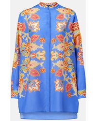 Etro - Floral Cotton And Silk Shirt - Lyst