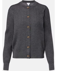 Bottega Veneta - Knot Ribbed-Knit Wool Cardigan - Lyst