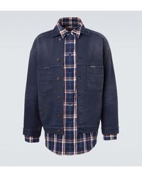 Balenciaga - Checked Layered Denim Jacket - Lyst