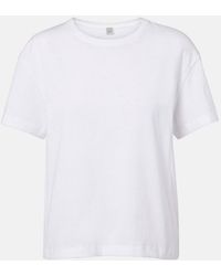 TOTEME - Cotton Jersey T-Shirt - Lyst