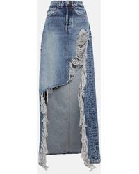Vetements - Gonna lunga di jeans distressed - Lyst