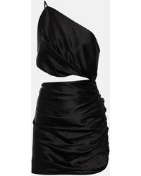 The Sei - One-Shoulder Cutout Silk Minidress - Lyst