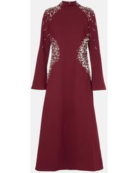 Jonathan Simkhai - Odetta Embellished Crepe Midi Dress - Lyst