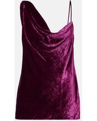 Dries Van Noten - Draped Velvet Top - Lyst