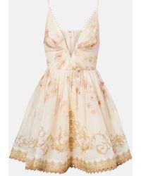 Zimmermann - Robe Hypnotic En Lin Et Soie A Fleurs - Lyst