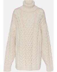 Isabel Marant - Jade Cable-knit Turtleneck Sweater - Lyst