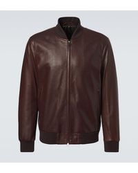 Brioni - Leather Bomber Jacket - Lyst